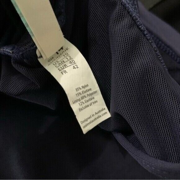 Sea Level Swimsuit 10 Navy One Piece Padded Control Swimwear Vacation - Picture 7 of 7